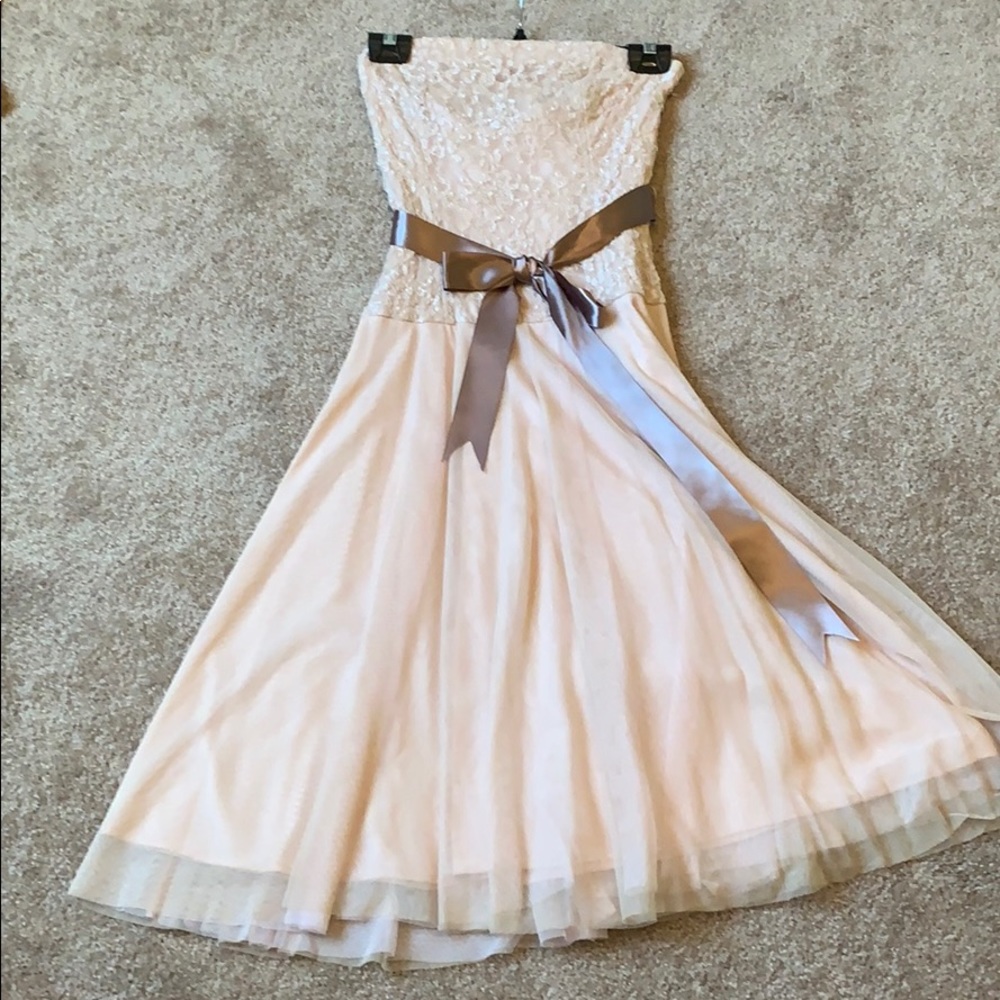 Pink lace dress